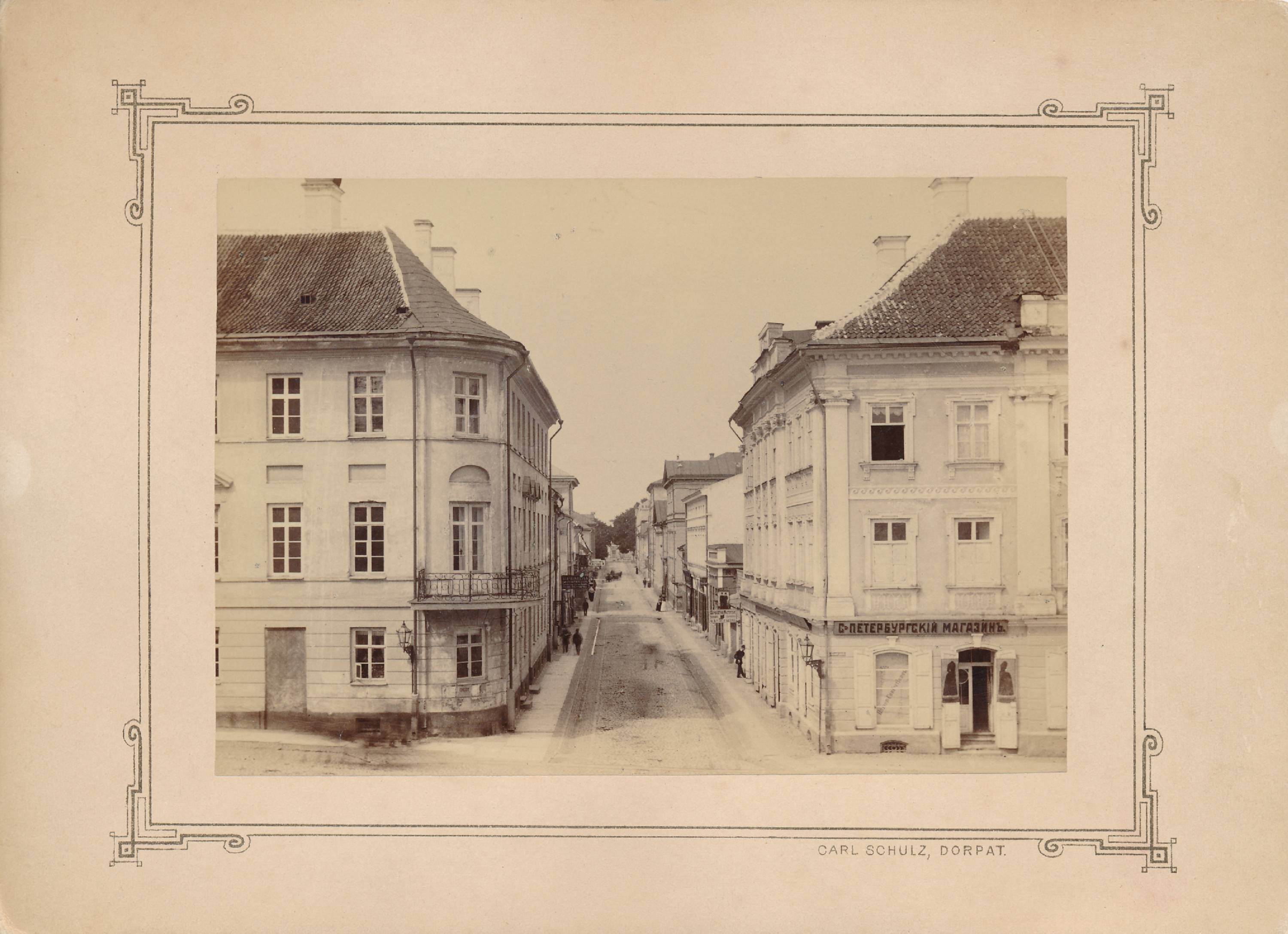 Tartu linnavaade. Rüütli tn algus. 20. sajand.
