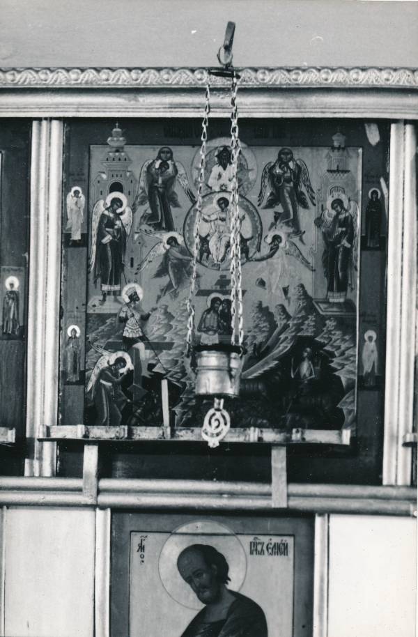 Tartu kirikutes leiduvad kultusesemed. Ikoon vanausuliste palvemajas, Põik tn 10. 1976.a.