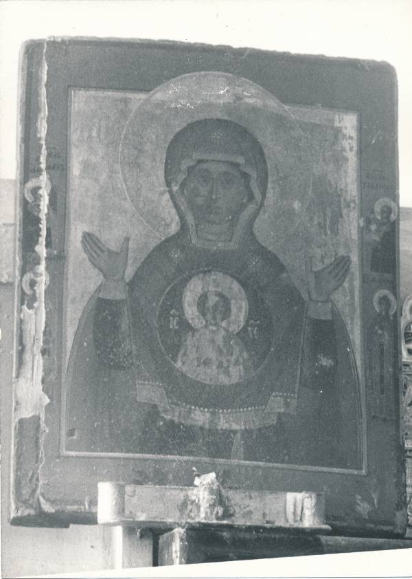 Tartu kirikutes leiduvad kultusesemed. Ikoon vanausuliste palvemajas, Põik tn 10. 1976.a.