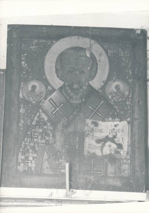 Tartu kirikutes leiduvad kultusesemed. Ikoon vanausuliste palvemajas, Põik tn 10. 1976.a.