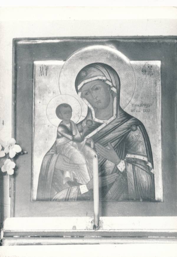 Tartu kirikutes leiduvad kultusesemed. Ikoon vanausuliste palvemajas, Põik tn 10. 1976.a.