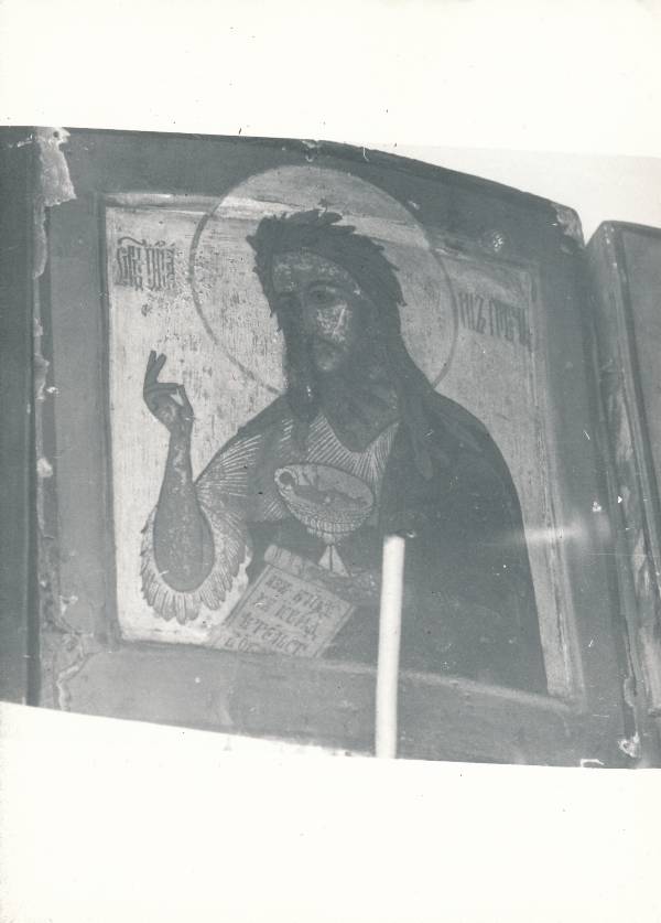 Tartu kirikutes leiduvad kultusesemed. Ikoon vanausuliste palvemajas, Põik tn 10. 1976.a.