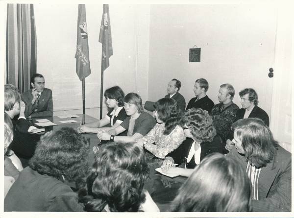 TÜ komsomolikomitee kohtumine 1974a.