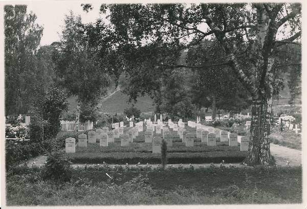 Rakvere linnavaade. Sõjaväe kalmistu. 1920ndatel.