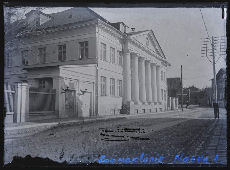 Klaasnegatiiv. Loomakliinik (veterinaariakliinik) Narva tänaval. Tartu, 1930-1940.