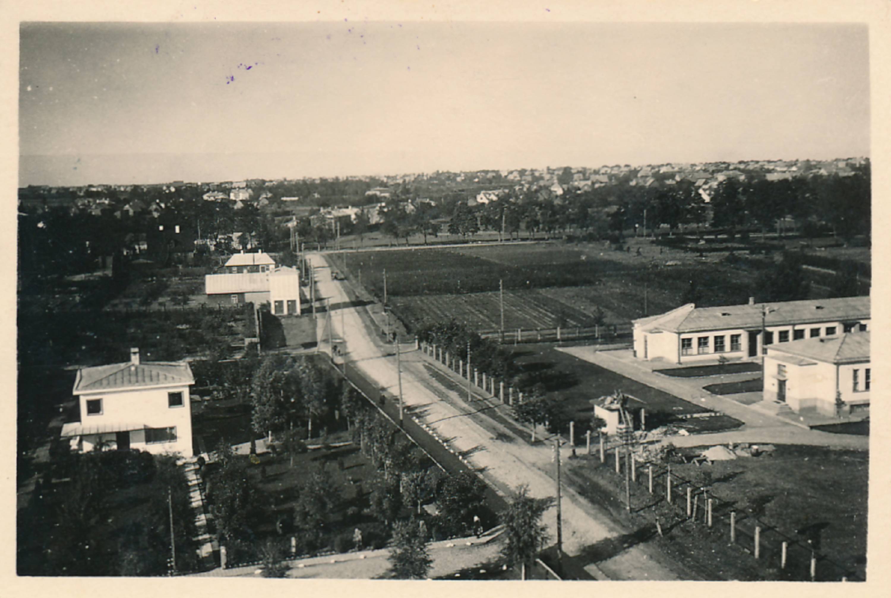 Tartu Lihakombinaat. Aerofoto kombinaadi hoonetest. 1940.a.
