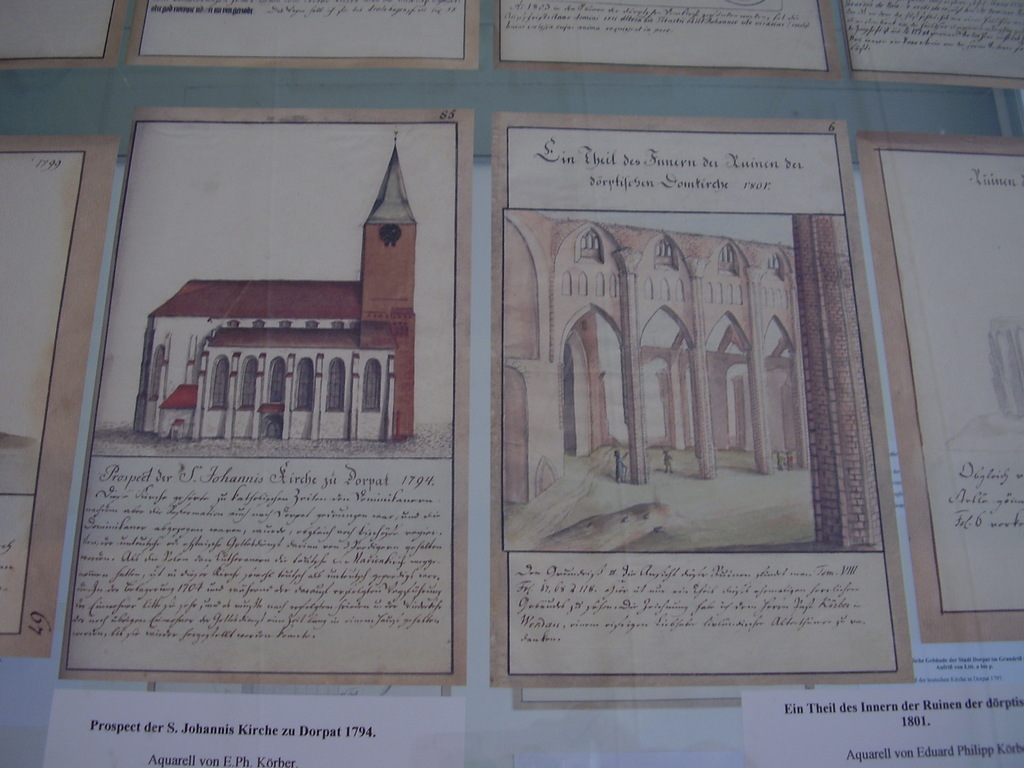 Näitus "Johann Christoph Brotze joonistusi ja käsikirju Eesti- ja Liivimaast". Jaani kirik 1794. Tartu, 2006.