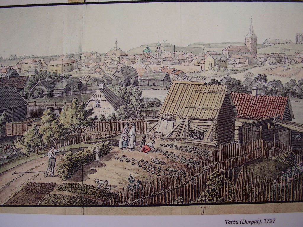 Christoph Brotze joonistusi ja käsikirju Eesti- ja Liivimaast". Vaade: Dorpat 1797, ees aed ülejõel. Tartu, 2006.