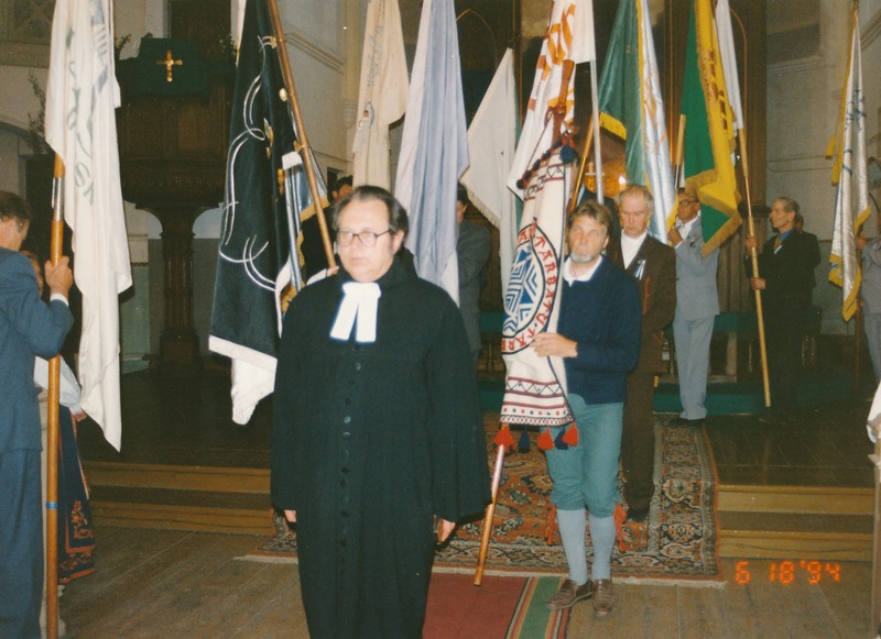 Tartu juubelilaulupidu. Laulupeoliste jumalateenistus Peetri kirikus. 
Kirikuõpetaja Kalle Mesila.
Tartu, 1994.