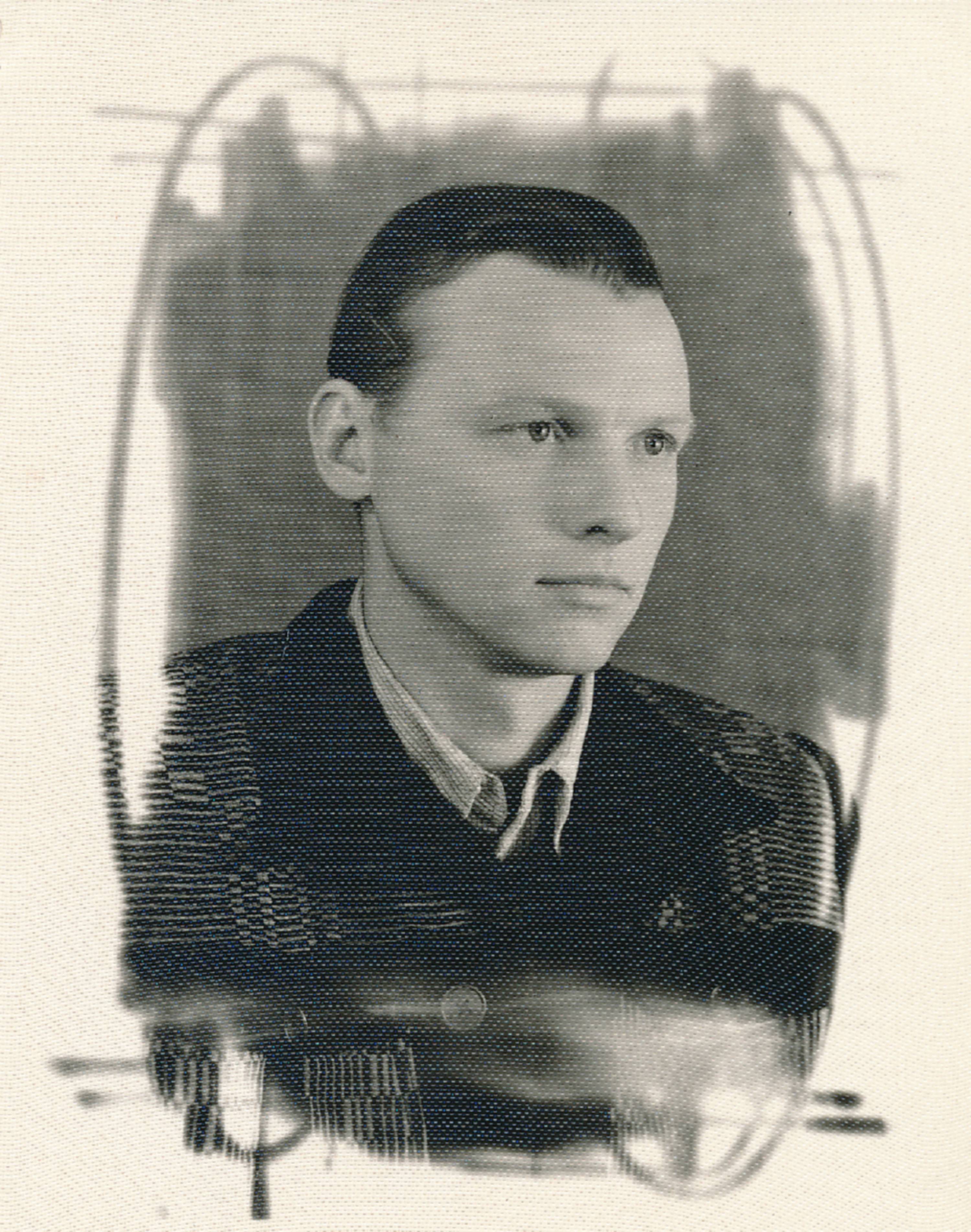 Portreefoto. Represseeritud eestlane Ivar Kurg (SMV liige) Karaganda vangilaagris. Kasahstan, 1955.a.