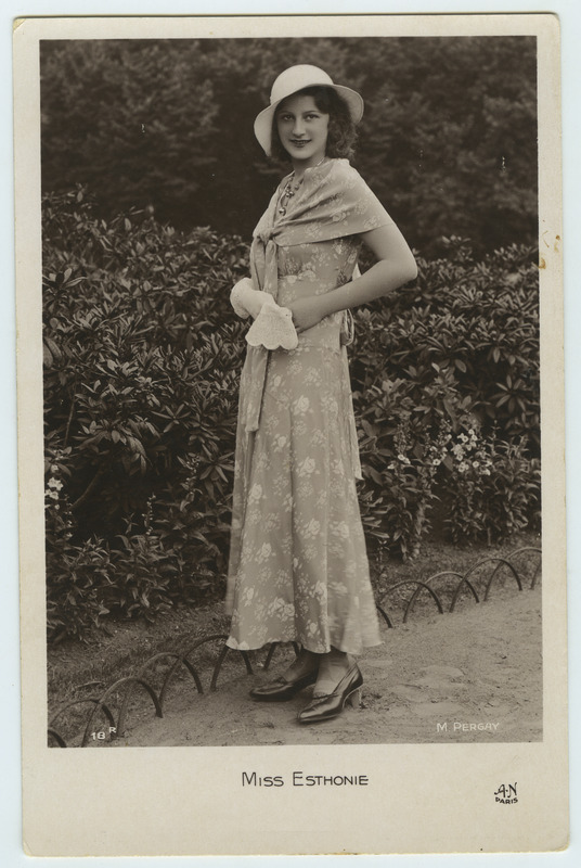 Miss Estonia 1931 Lilly Silberg. Pariis, 1931. Foto M. Pergay.