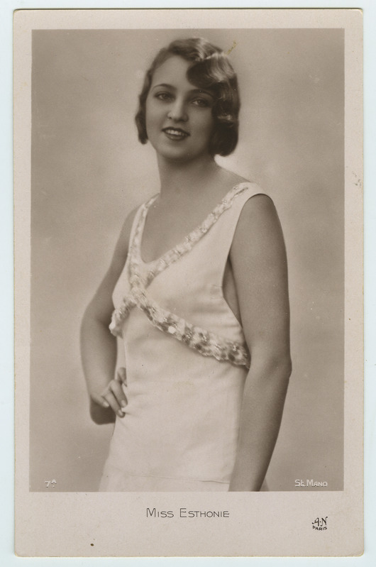Miss Estonia 1931 Lilly Silberg. Pariis, 1931. Foto Studio Mano.