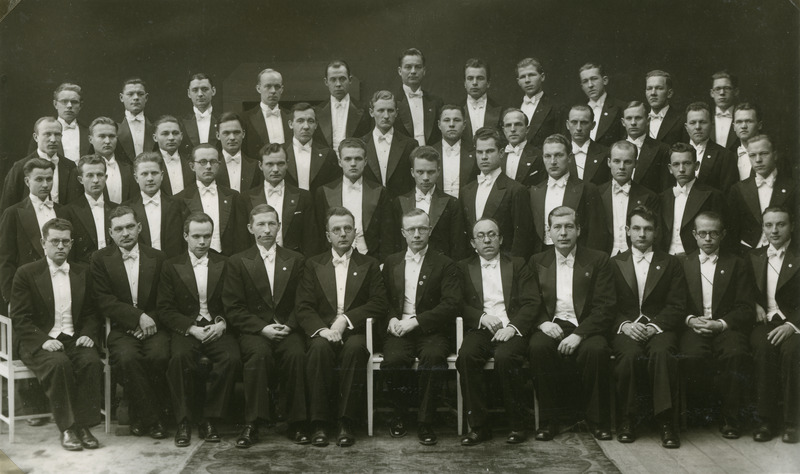 Foto. Tartu Akadeemiline Meeskoor välisreisil 1926-1939.