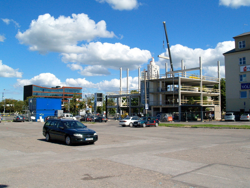 Foto, Tartu vaade, Swedbanki Tartu kontorihoone ehitus. 2008