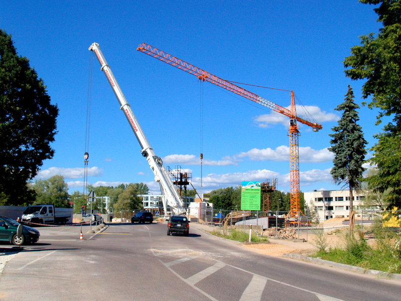 Foto, Tartu vaade, Vabadussilla ehitus. 2008