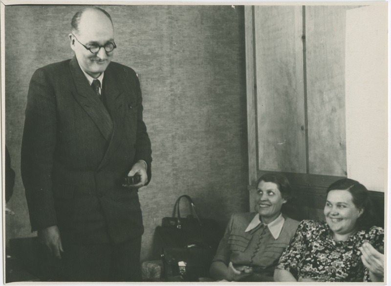 TPI matemaatika kateedri õppejõud Särev, Roos, Garšnek, 1950.-ndad a.