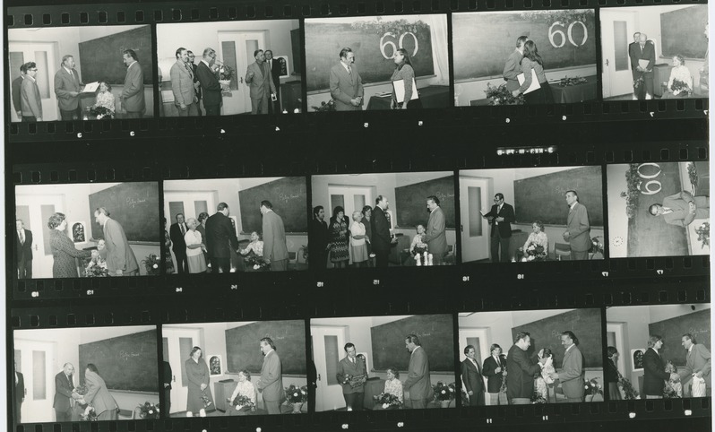 TPI professori A. Kase 60.a. juubeli tähistamine sanitaartehnika kateedris, 25.nov. 1977.a.