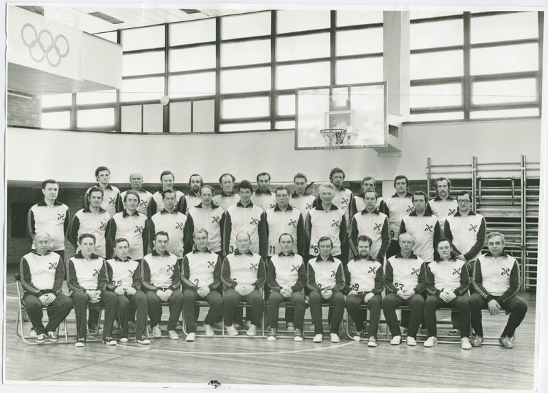 TPI korvpallimeeskond "Kapa" grupipilt, 1980.a.