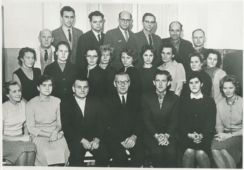 TPI orgaanilise keemia kateedri töötajad, grupipilt, okt. 1963.a.