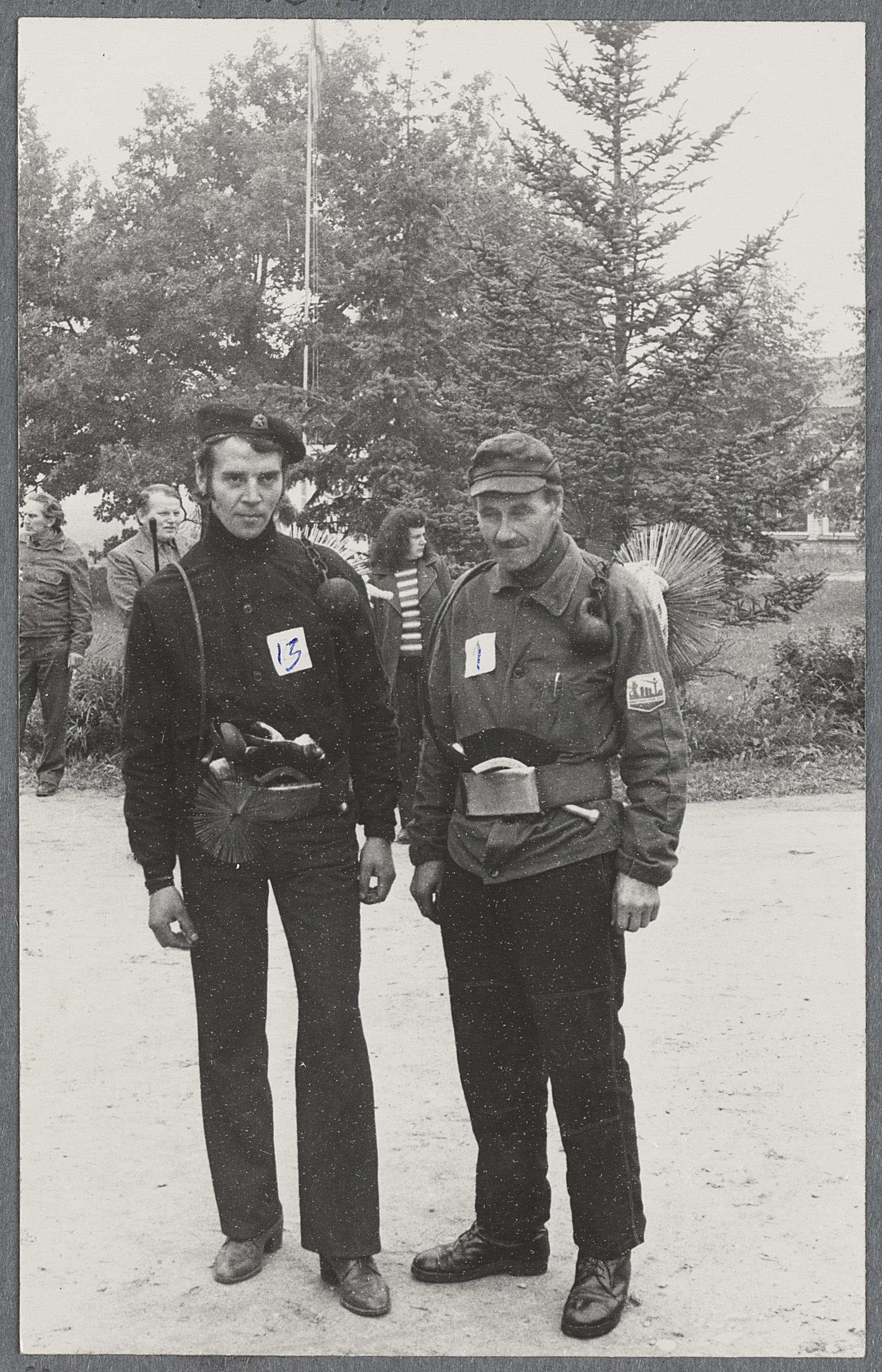 P.Mudas ja O.Meola I korstnapühkijate kutsemeisterlikkuse võistlusel, 1981.a.