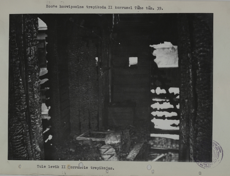 Tulest põlenud hoone sisemus