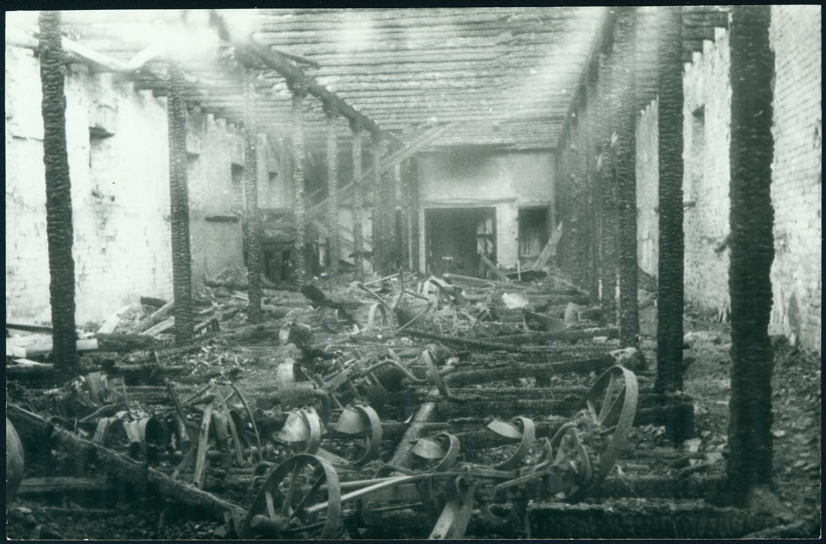 Eesti Põllumajandusmuuseumi ruum pärast tulekahju