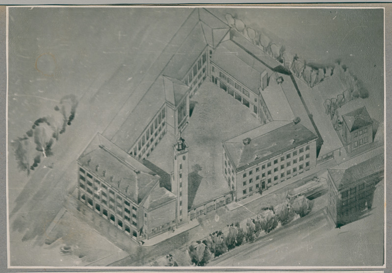 Arhitekt Kaarel Pedaku Tallinna VTÜ Matrossovi tn 1 uue hoone projekti esimene variant