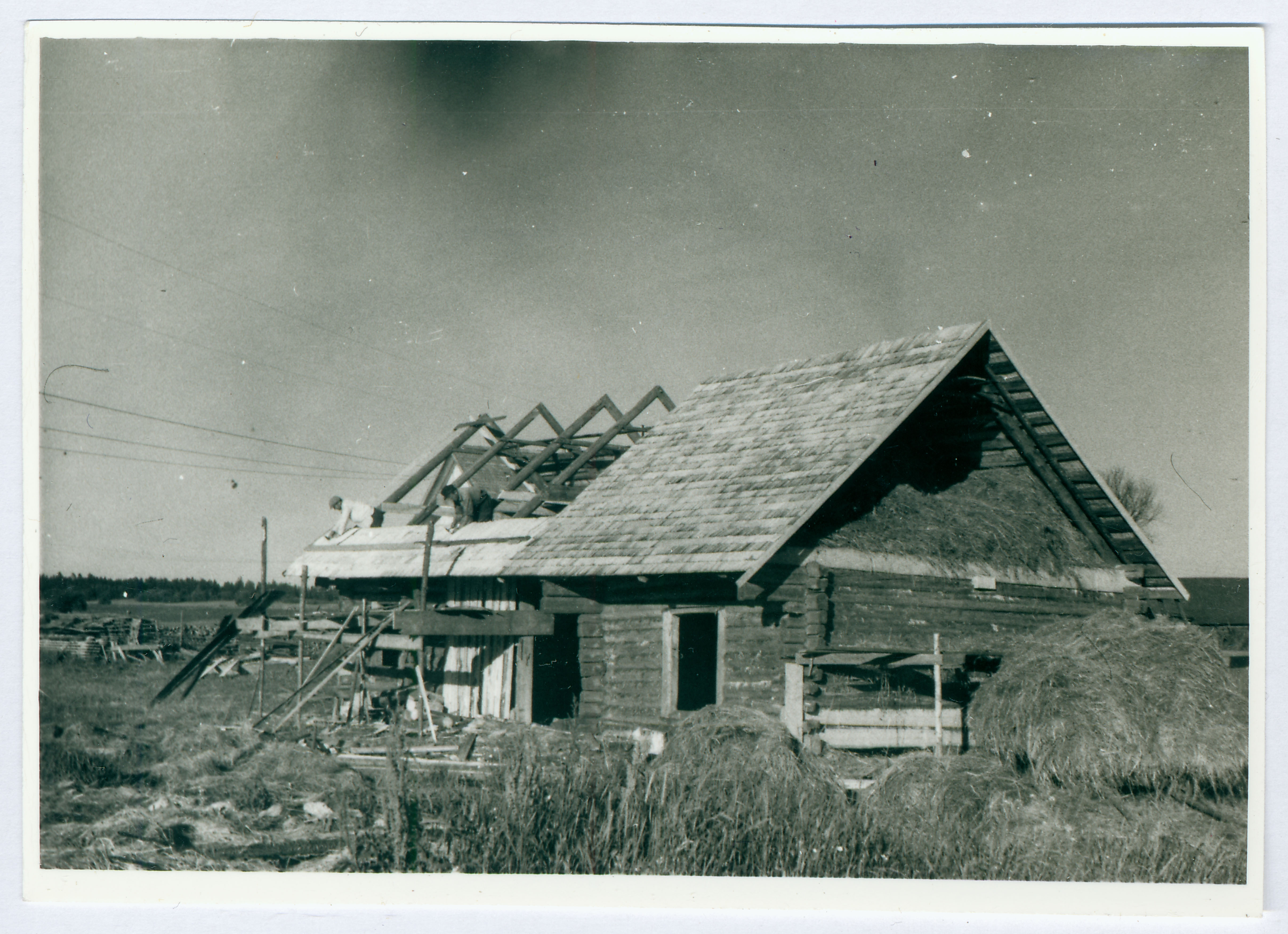 Tulekahju koht Randla külas, hoone taastamine 1959