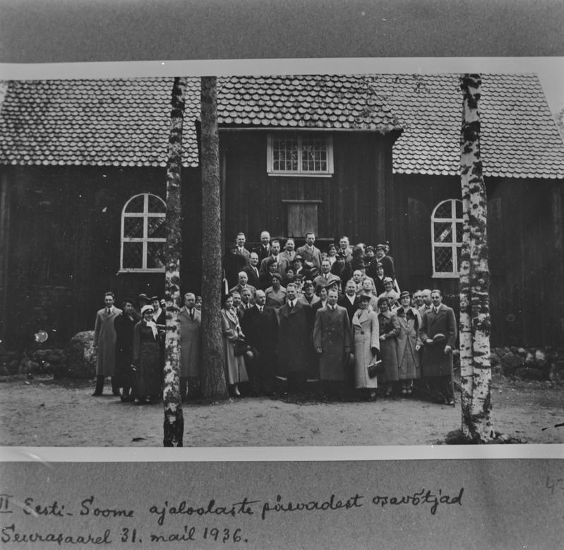 II Eesti-Soome ajaloolaste päevadest osavõtjad Seurasaarel 31. mail 1936