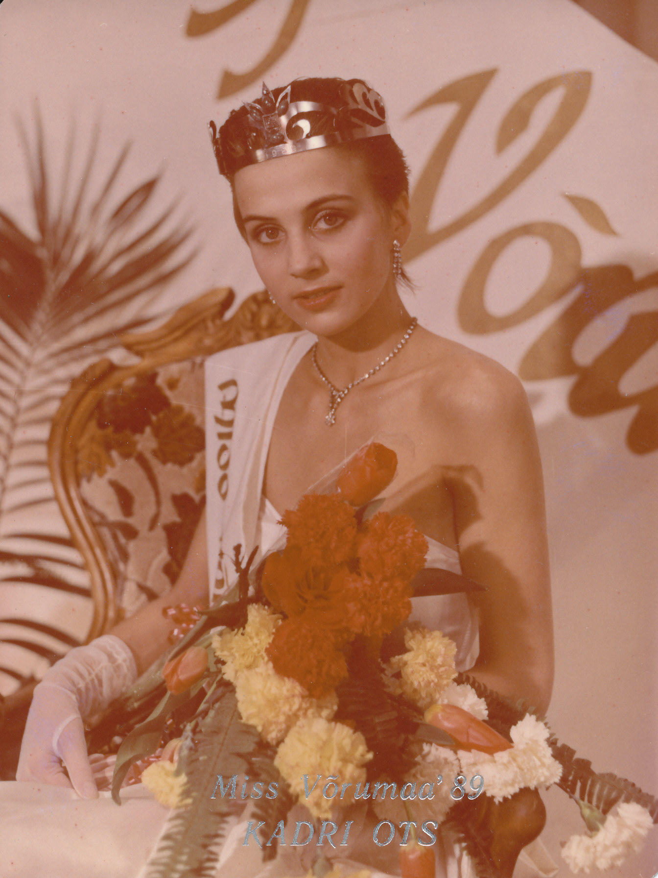 Foto. Miss Võrumaa Kadri Ots - 08.märtsil 1989.a.
