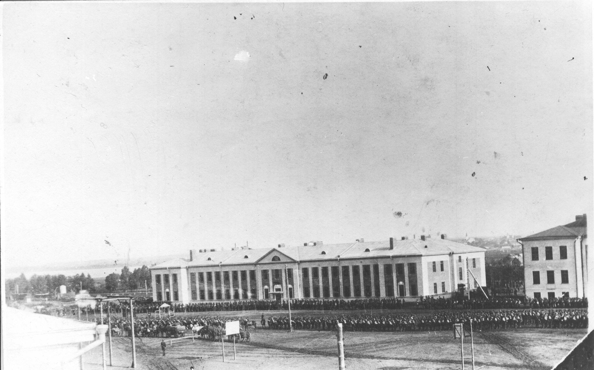 Foto. Vaade Võru kasarmutele 1929.a.