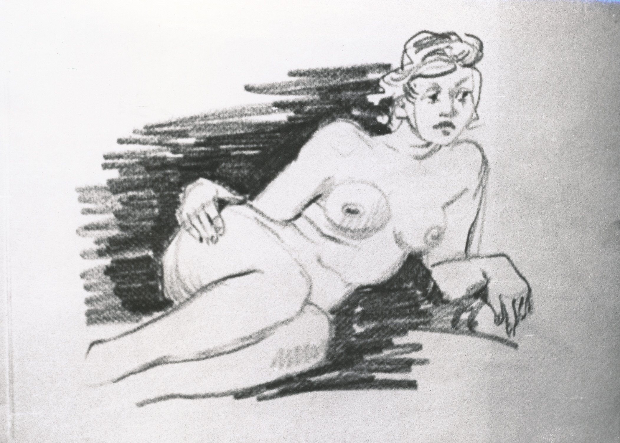 Foto. Kunstnik Esko Lepa töö "Lamav akt" 1960.aastad.
