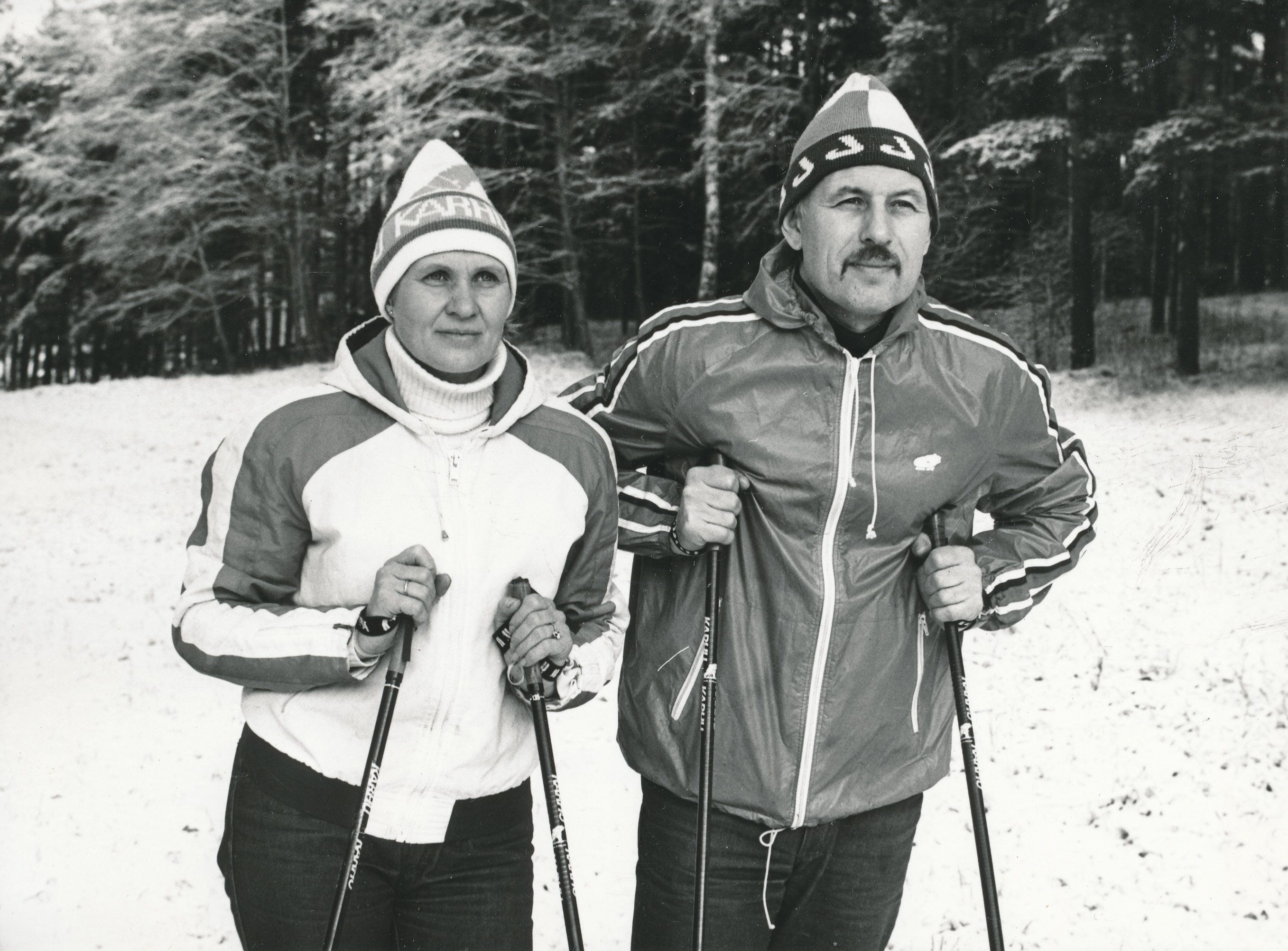 Foto.Maret -Kai ja Laur Lukin, Võru suusatreenerid 1982.a.