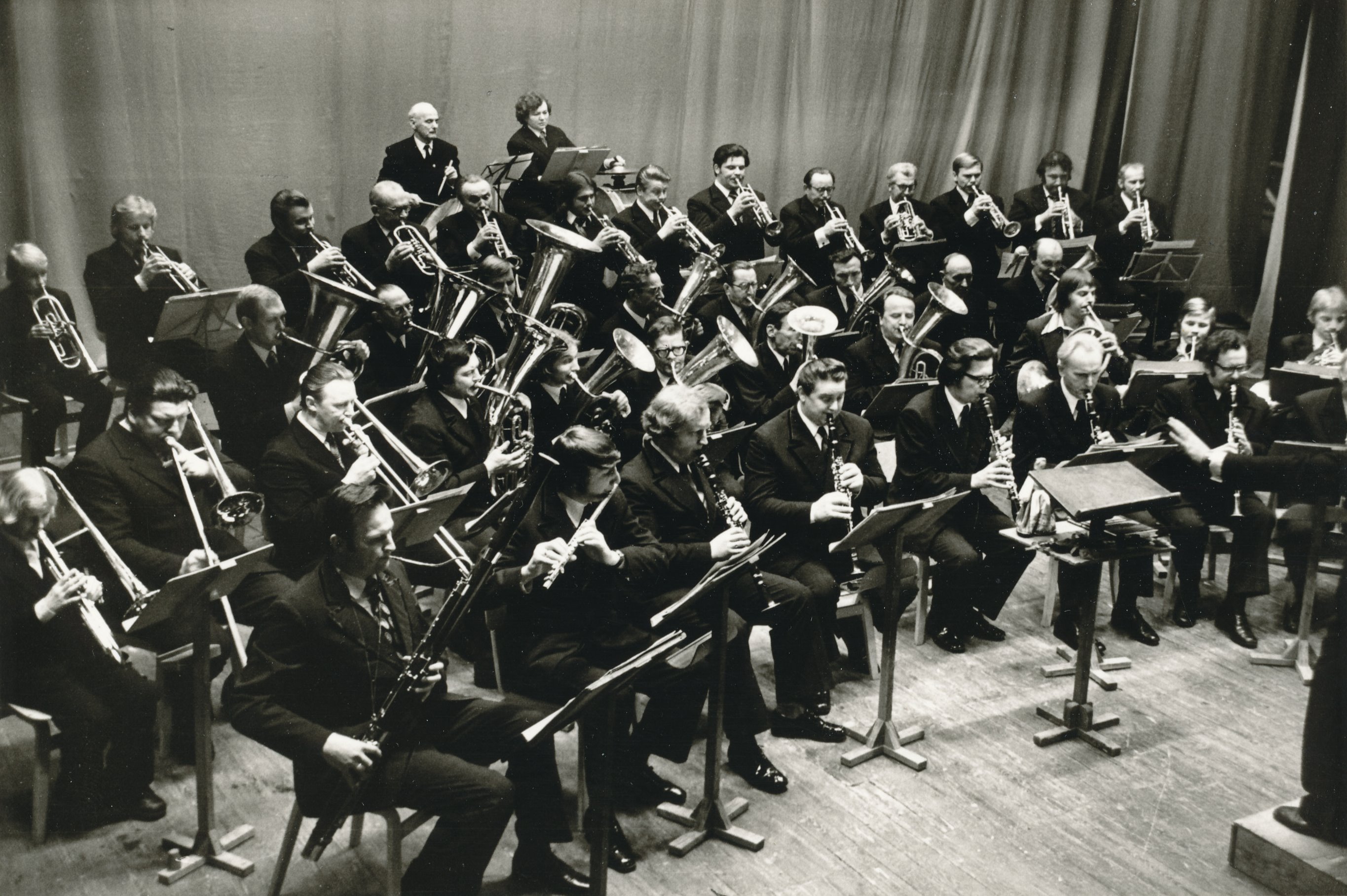 Foto. Võru  puhkpilliorkestri 80. aastapäeva kontsert kultuurimajas Kannel 4. veebruaril 1978.a.
