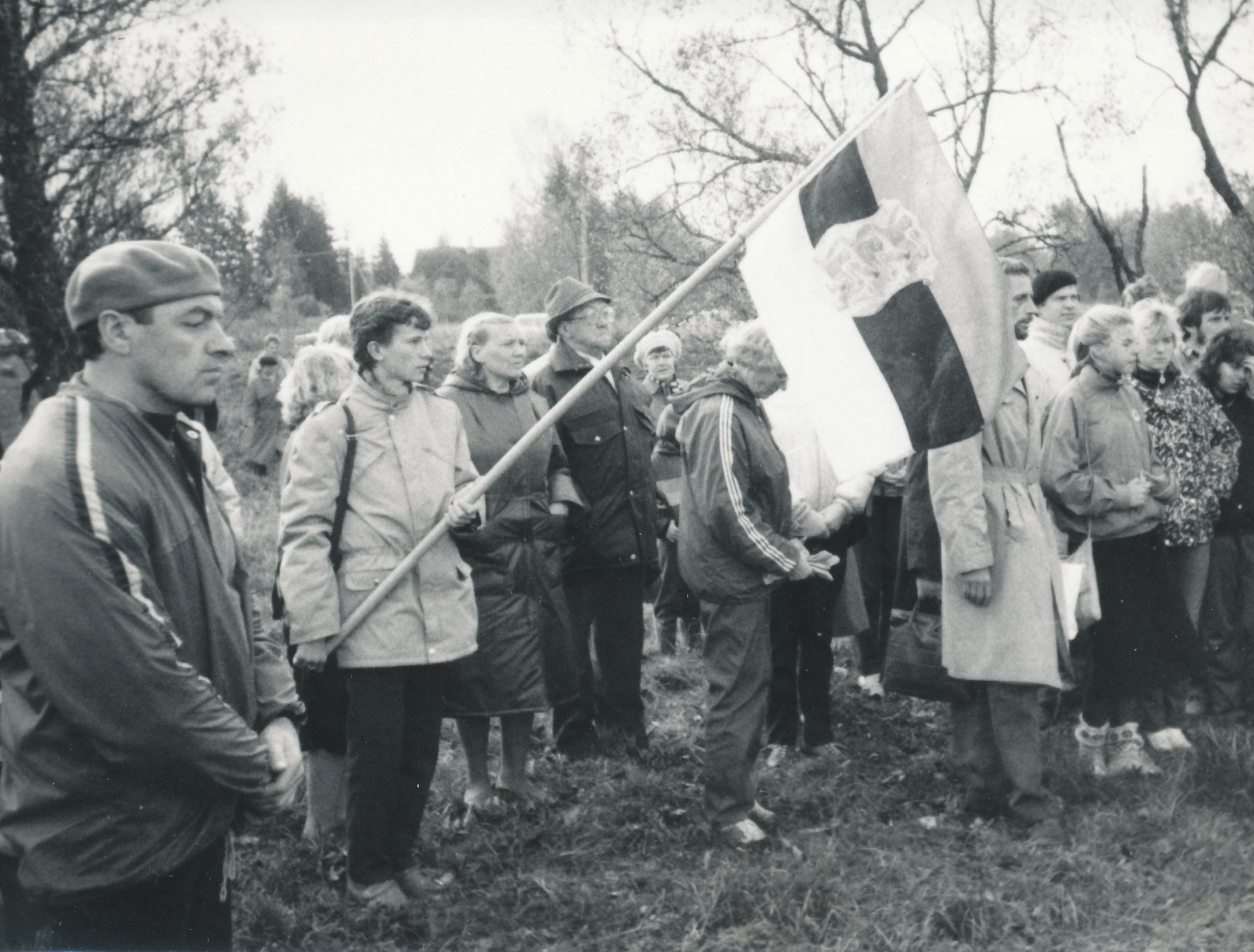 Foto. Võru Muinsuskaitseklubi liikmed muinsuskaitsepäevadel Pärnus 7.-9. 10.1988.a.