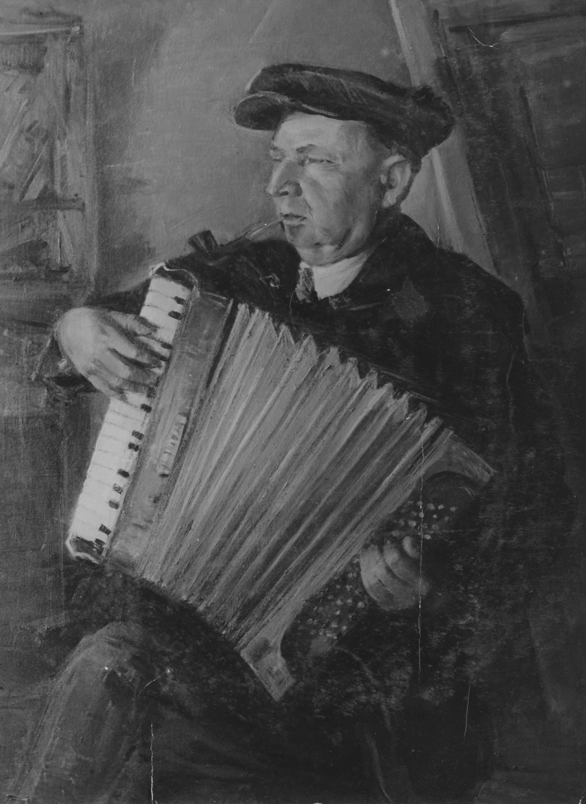 Foto.  Kunstnik Jaan Vahtra portree , õli lõuendil 1936.a. Autor Gustav Raud.