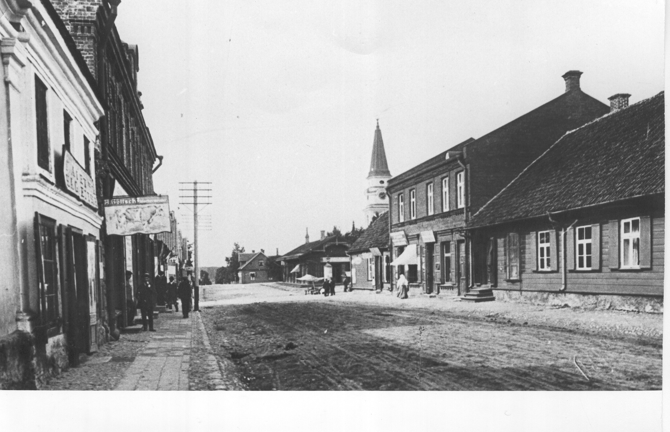 Foto. Võru linna vaade. Jüri tänav enne 1937.a.