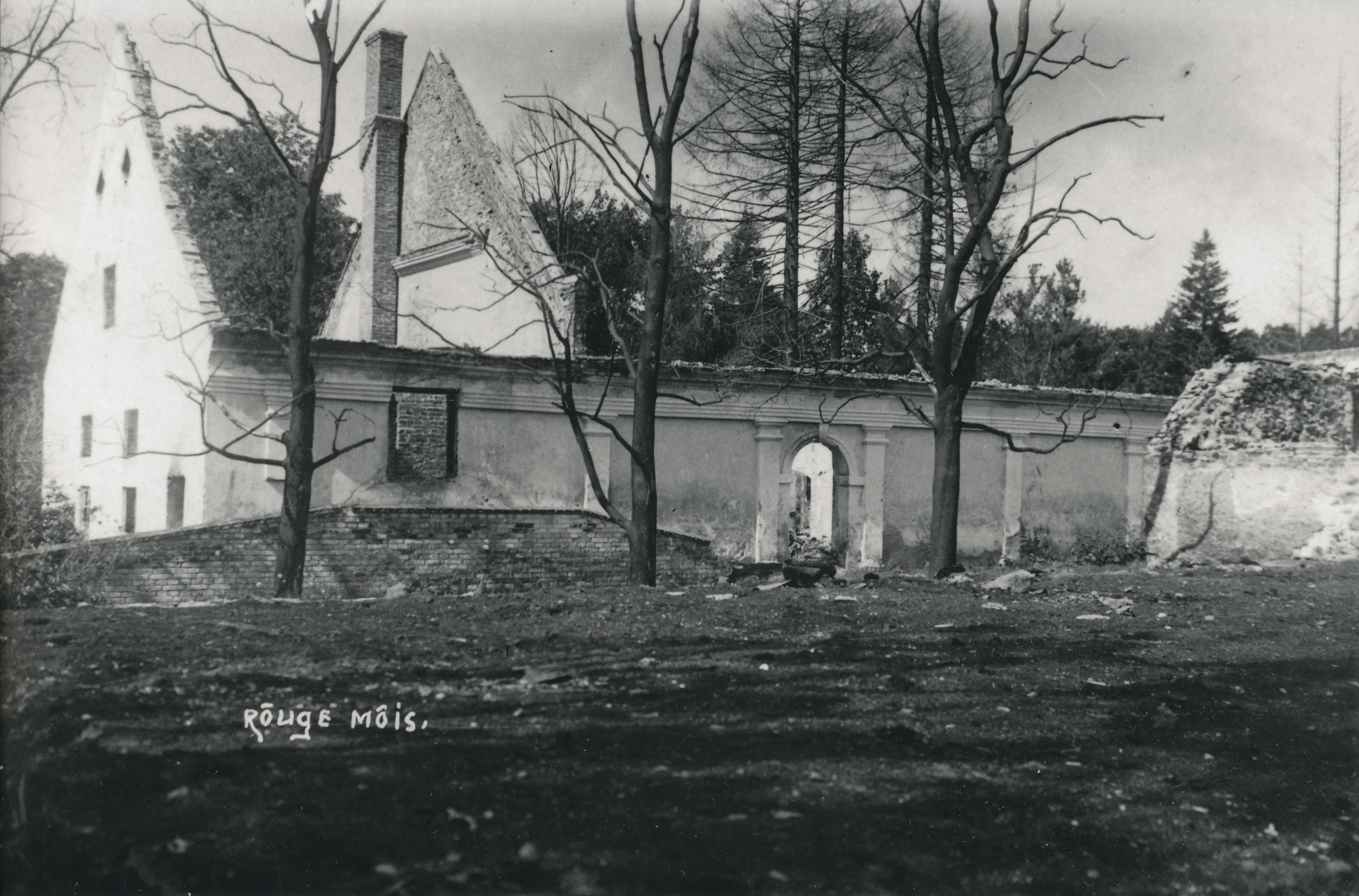 Foto. 1919.a. hävinud Rõuge mõisahoone  Jaan Niiluse foto.