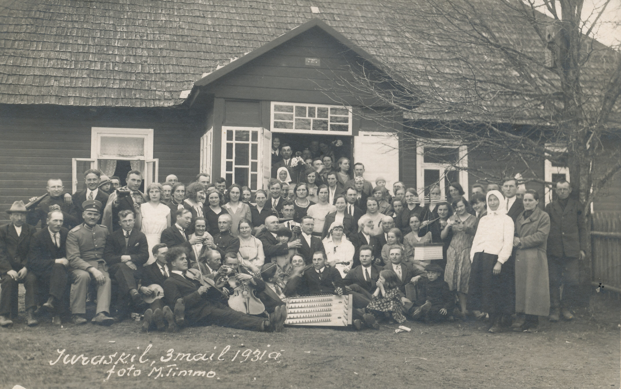 Foto. Linda Kangro pulmad Vastseliina vallas Juraski külas 3.mail 1931.a. Mihkel Timmo foto.