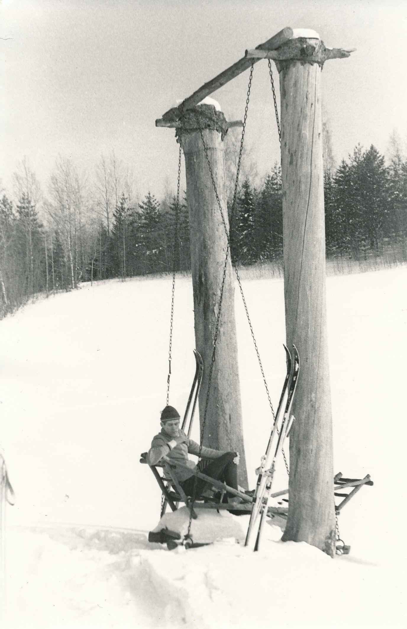 Foto. Kiik Jaanimäe külas  6.märtsil 1971.a.
