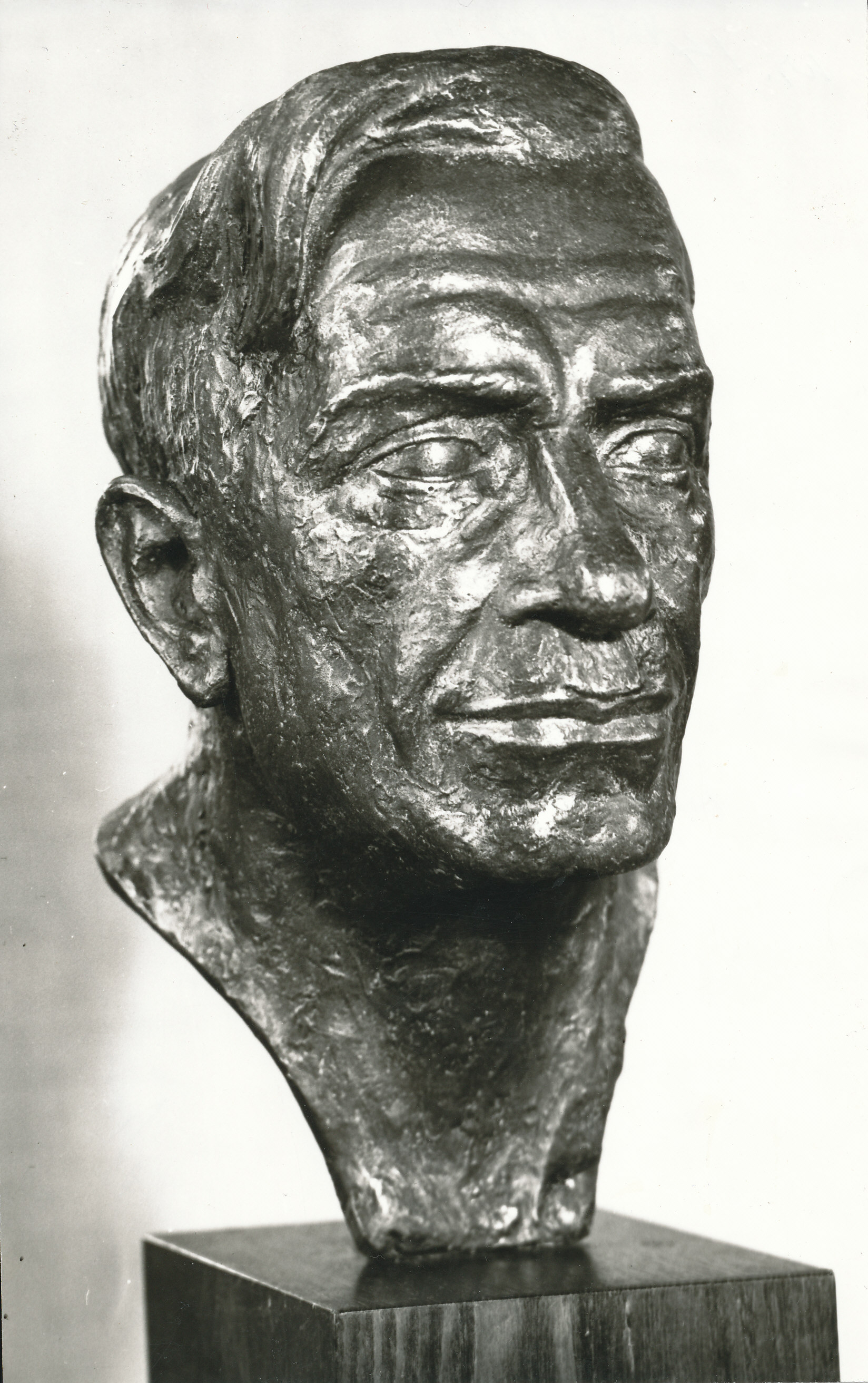 Foto.  Skulptuur "kirjanik Hugo Raudsepp",pronks 1983.a. autor Paul Horma.