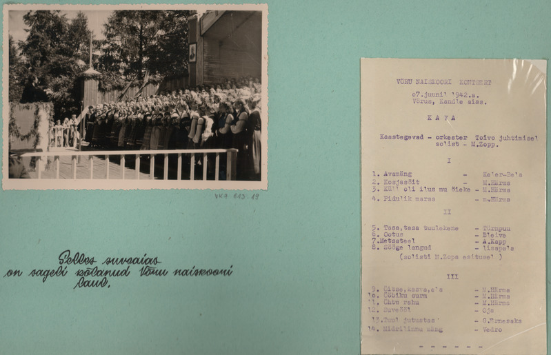 Fotoalbum Võru naiskoor "Kannel".  Võru naiskutsekooli hoone, kus  toimusid naiskoori proovid.