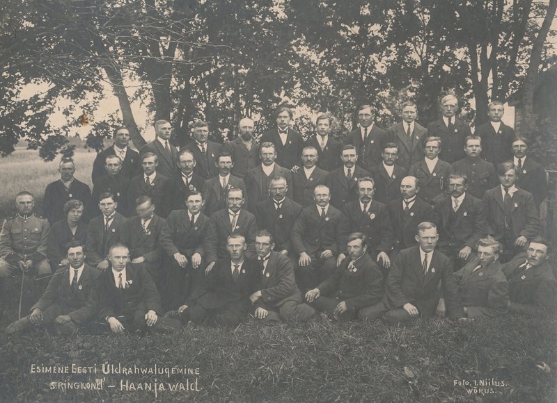 Foto.Esimene Eesti Üldrahwalugemine 5.ringkond -Haanja wald.  1922.a.Jaan Niiluse foto .