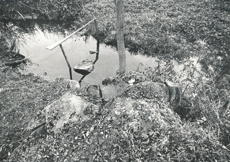 Foto. Arheoloogiamälestis - ohvrikivi Meeksis