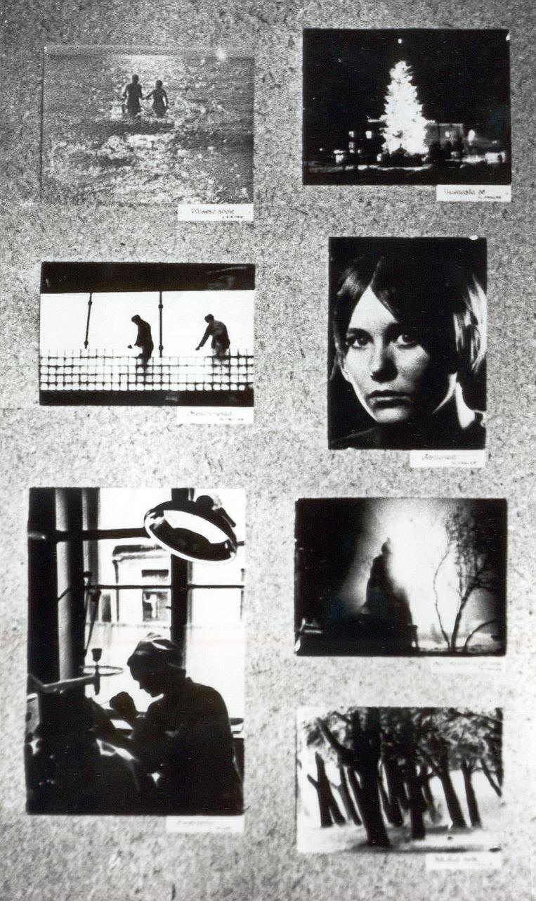 Foto. Võru Fotoklubi fotonäitus "Kandles", stend  nr. 8 seitsme fotoga.