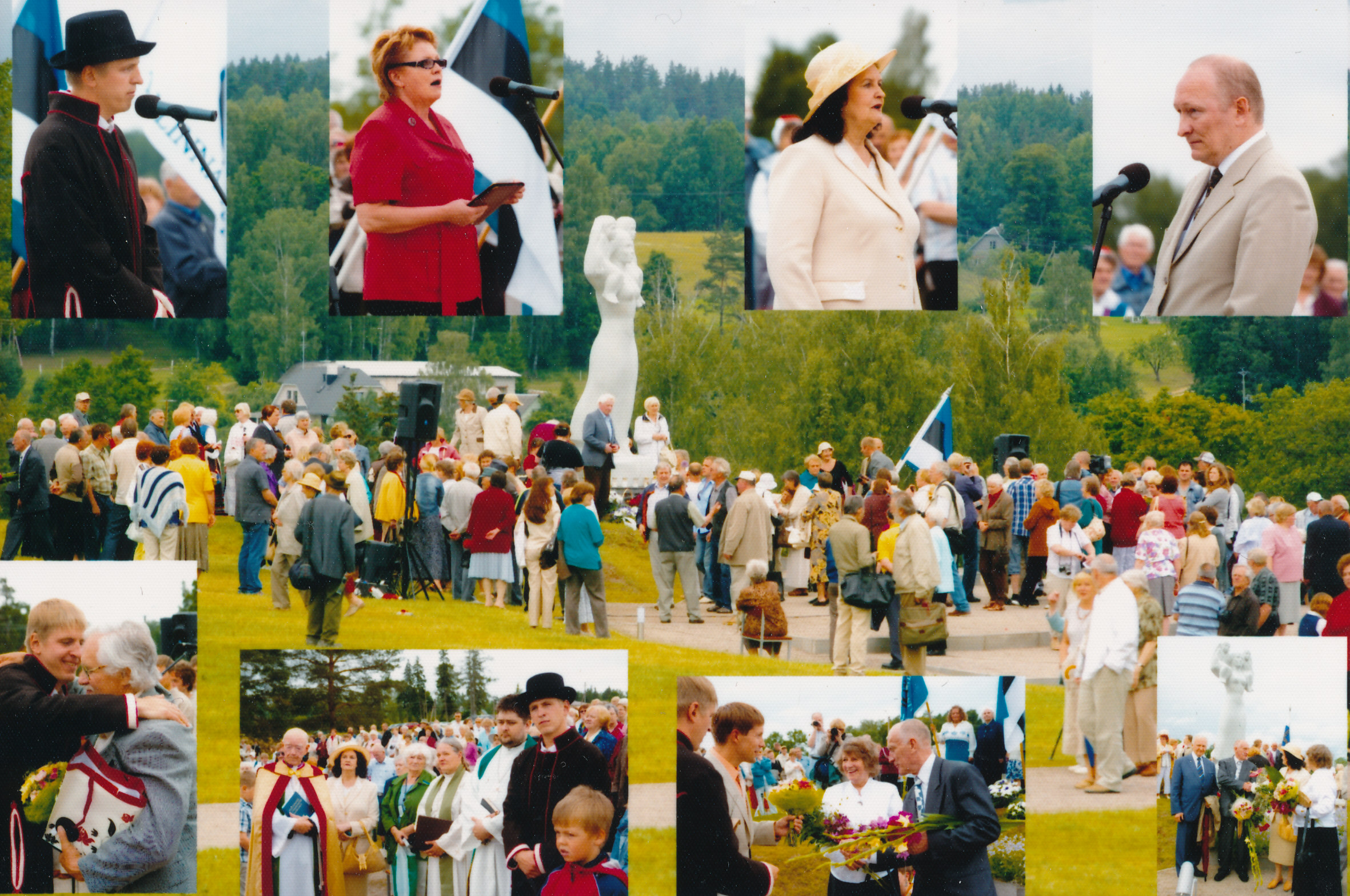 Foto Eesti Ema ausamba avamisest Rõuges 26.juuni 2010.a. kollaaž