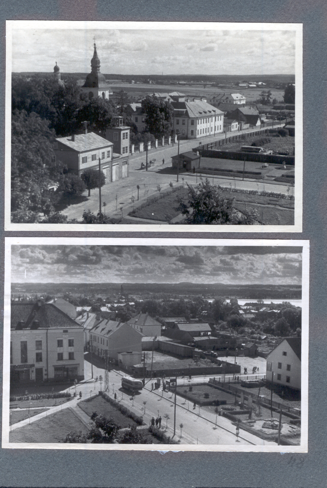 Foto Vaade Katariina kiriku tornist Lembitu (Kasarmu) tänavale 1950.aastatel Foto Hillar Uusi.