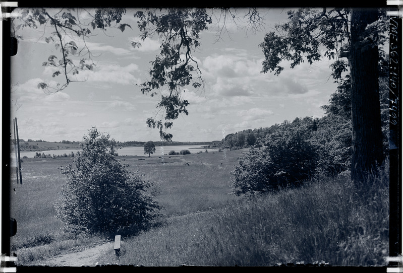 klaasnegatiiv Viljandi, vaade järvele Männimäelt 1933 F T. Parri