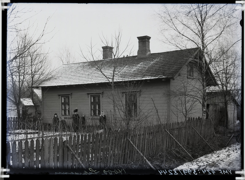fotonegatiiv, Viljandi Tartu tn J. Lohmann'i maja 1913 foto J. Riet