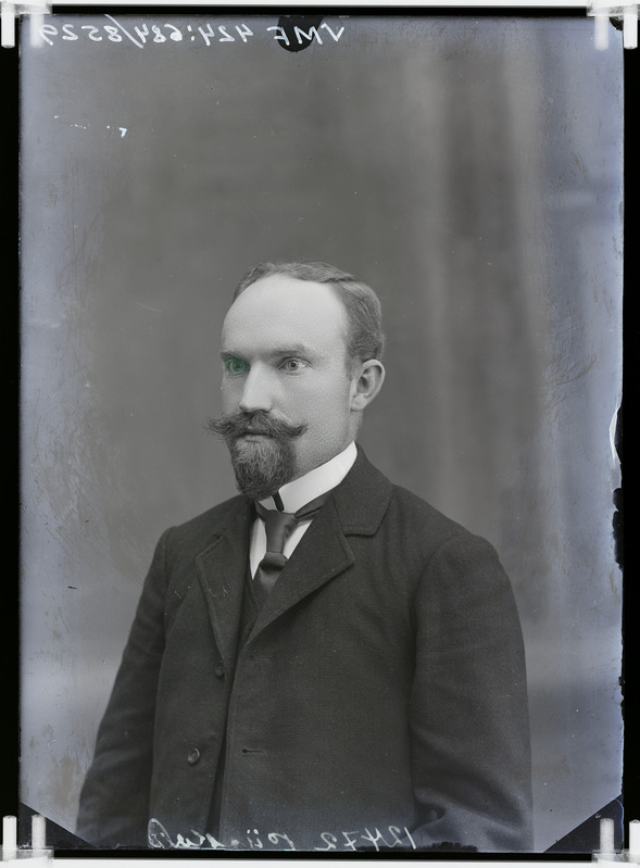 fotonegatiiv, Jaan? Piiskar, poliitik, haridustegelane, 1911, foto J. Riet